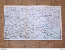 Carta Geografica O Mappa Del 1937 Matera M.S.Croce Tangia Potenza Basilicata TCI - Geographische Kaarten