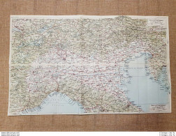 Carta O Cartina Del 1937 L'Italia Settentrionale Touring Club Italiano - Geographical Maps