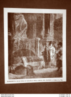 Roma Nel 1866 Chiesa Del Pantheon Scoprimento Delle Ossa Di Raffaello Lazio - Voor 1900