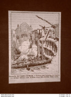 L'incendio Del Teatro Di Nizza Nel 1881 Interno Vittime Alla Diritta Della Volta - Voor 1900