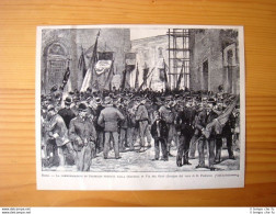 Roma 1885 - Commemorazione Di Garibaldi Fermata Dalla Questura In Via Del Gesù - Voor 1900