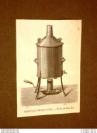 Invenzione Nel 1873 Apparecchio Per La Fabbricazione Della Birra - Voor 1900