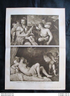 Danae + Filippo II, Venere, Gian Federico Sassonia, San Lorenzo Stampa Del 1935 - Autres & Non Classés