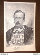 Comm. Antonio Ferrari Nel 1886 Maggior Generale Nella Riserva - Before 1900