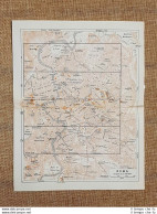 Carta Geografica Cartina Del 1939 Roma Montesacro Verano Monteverde Lazio T.C.I. - Geographical Maps