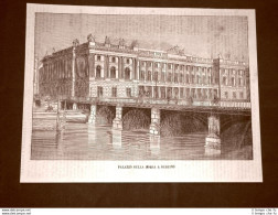 Il Palazzo Della Borsa Di Berlino Nel 1865 + Il Duca Di Persigny Nel 1865 - Before 1900