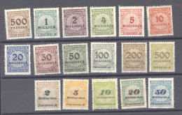 Allemagne  -  Reich  :  Mi  313-30  *   Sauf 325 - Unused Stamps