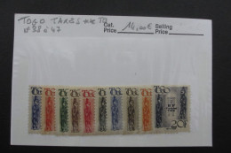 TOGO TAXES N°38 à 47 NEUF** TB COTE 14 EUROS  VOIR SCANS - Unused Stamps