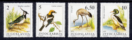 Yugoslavia 1991 Fauna Protected Animals Nature Migratory Birds Northern Lapwing Woodchat Shrike Call Grus Duck, Set MNH - Other & Unclassified