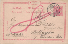 Ganzsache 10 Pfennig - Penzig Oberlausitz 1898 > Hochwürden Richter Bellagio - Postcards