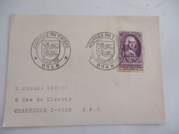 ORAN C M CARTE MAXIMUM 1953 - Storia Postale