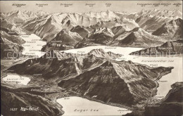 11496939 Rigi Kulm Gebietskarte Rigi Bergmassiv See Alpenpanorama Vogelperspekti - Sonstige & Ohne Zuordnung