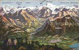 11496932 Stansstad Engelberg Stanserhorn Gebietskarte Alpenpanorama Stansstad - Autres & Non Classés