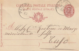 Italy. A213. Paternopoli. 1900. Annullo Grande Cerchio PATERNOPOLI,  Su Cartolina Postale - Poststempel