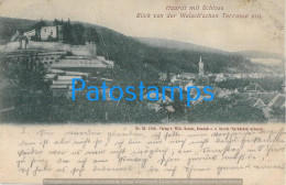 228678 GERMANY HAARDT WITH CASTLE VEW PARTIAL BREAK CIRCULATED TO HAMBURG POSTAL POSTCARD - Andere & Zonder Classificatie