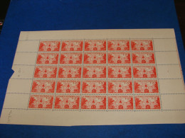 N° 453 En Feuille  De 25 Timbres Entières Neuves - Hojas Completas