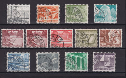 1949 Technik Und Landschaft ⵙ Zum: 297-308 + 301Urtyp, Mi: 529-540+533l, - Used Stamps