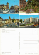 Cottbus Ernst-Thälmann-Platz, Blumenuhr, Altmarkt, Hotel "Lausitz" 1977 - Cottbus