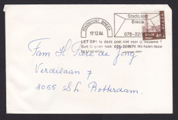 Netherlands: Cover, 1984, 1 Cinderella Stamp, Local Private Postal Service Stadpost Breda, Church (traces Of Use) - Lettres & Documents