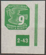 046/ Pof. NV 13, Corner Stamp, Broken Frame, Plate Number 2-43 - Neufs