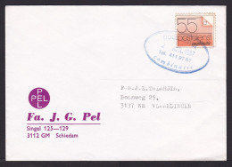 Netherlands: Cover, 1987, 1 Cinderella Stamp, Local Private Postal Service Postdienst Combinatie, Schiedam (damaged) - Storia Postale