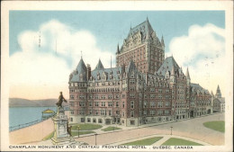 11491623 Quebec Champlain Monument And Chateau Frontenac Hotel Renaissance Imita - Non Classés