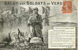 55* VERDUN Salut Aux Soldats  Ordre Du Jour Gal Joffre       RL05.0185 - Oorlog 1914-18