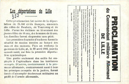 59* LILLE  Proclamation  « deportations » WW1        RL05.0604 - Weltkrieg 1914-18