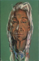 11491522 Vancouver British Columbia Indian Chief Pastel Painting By Gerda Christ - Ohne Zuordnung