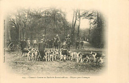 77* FONTAINEBLEAU  Chasse A Courre  Depart Attaque     RL07.1208 - Chasse