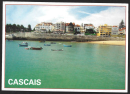 Entire Postcard Of Cascais Bay, Estoril Coast. Beach. Sun. Restaurants. Marina. Dairy Stamp From The 19th Century. XIX. - Hostelería - Horesca