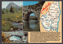 099509/ Ardèche, Carte Géographique Illustrée - Altri & Non Classificati