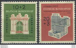 1953 Germania Esp. Filatelica Francoforte 2v. MNH Unif. 57/58 - Andere & Zonder Classificatie