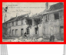 CPA MILITARIA.Guerre1914-18. SOISSONS. Les Effets Du Bombardement Place Mantoue, Animé...CO1843 - Weltkrieg 1914-18