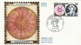 NICOLAS COPERNIC  ASTROLOGY, Covers FDC 1974 FRANCE - 1970-1979