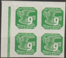 065/ Pof. NV 13, Corner 4-block, Unbroken Frame - Unused Stamps