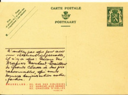 BELGIUM PPS 35C GREEN "SCEAU D'ETAT" SBEP 6 PUBLIBEL 263 UNION DES DRAPIERS BXL UNUSED - Werbepostkarten