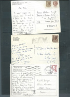 Lot De 9 Cartes Postales Affranchies Par Timbres D'italie Pour La France  MALB145 - Unclassified