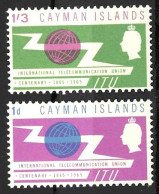 CAYMAN Is....QUEEN ELIZABETH   II..(1952-22..)....I.T.U,....INTERNATIONAL TELECOMMUNICATION UNION..K..SET OF 2.....MNH.. - Kaimaninseln