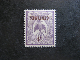 A). Nouvelle-Calédonie: TB N°113b, Surcharge Renversée, Neuf X  . - Unused Stamps