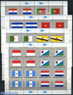 United Nations, New York 1989 Flags 4 M/ss, Mint NH, History - Flags - Other & Unclassified