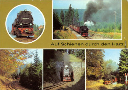 Harzquerbahn, Auf Schienen Durch Den Harz Ansichtskarte Bild Heimat DDR 1986 - Eisenbahnen