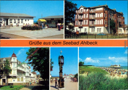 Ahlbeck (Usedom) Strandpromenade, FDGB-Erholungsheime, Stranduhr, Seebrücke 1983 - Altri & Non Classificati