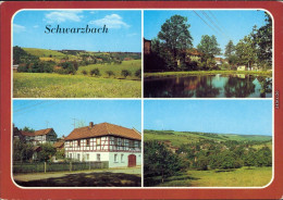 Bad Schwarzbach (LK Greiz) Kr. Gera Panorama-Ansicht, Teich, Straßenansicht 1984 - Other & Unclassified