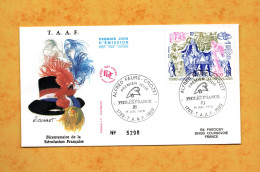 TAAF -  Enveloppe CROZET 1er Jour  14 Juillet 1989 Avec PA N° 108  - ( Très Bon Etat ) - ( Numéroté ) - - Sin Dentar, Pruebas De Impresión Y Variedades