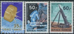 Indonesia 1972 Space Programme 3v, Mint NH, Transport - Space Exploration - Indonesia