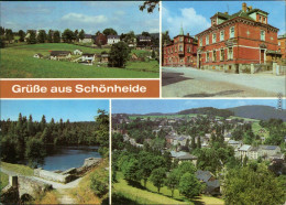 Schönheide (Erzgebirge) Oberdorf, Ernst-Thälmann-Straße, Stausee, Übersicht 1987 - Schönheide