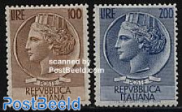 Italy 1954 Definitives 2v, Unused (hinged) - Andere & Zonder Classificatie