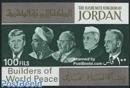 Jordan 1967 Famous Persons S/s, Mint NH, History - Religion - American Presidents - United Nations - Pope - Religion - Papes