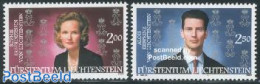 Liechtenstein 2002 Prince And Princess 2v, Mint NH, History - Kings & Queens (Royalty) - Ungebraucht